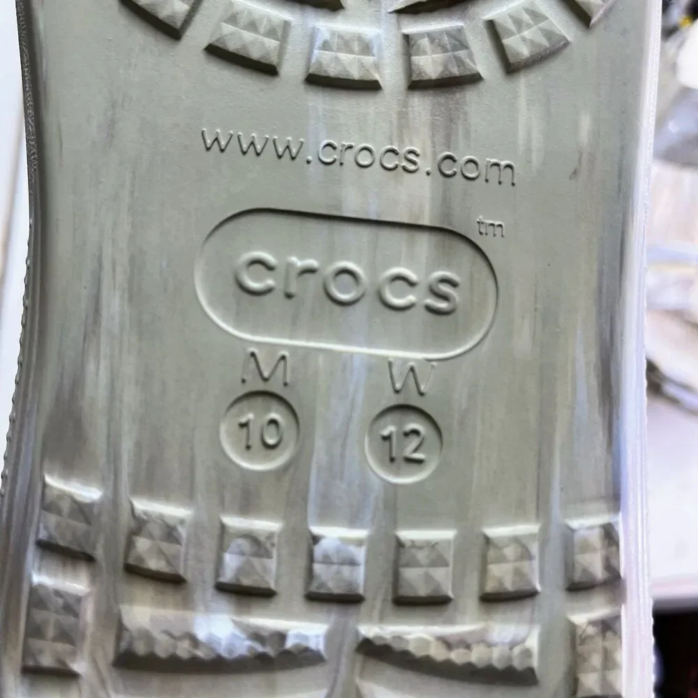 Crocs Unisex Adult Crush Marble Platform Double Strap Slides Sz Men 10 Women 12
